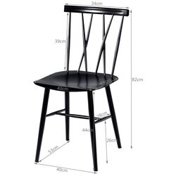 Набор стульев Costway HW59475 (Black) Thumb