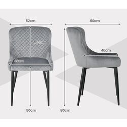 Набор стульев Costway JV10847GR-2 (Grey) Thumb