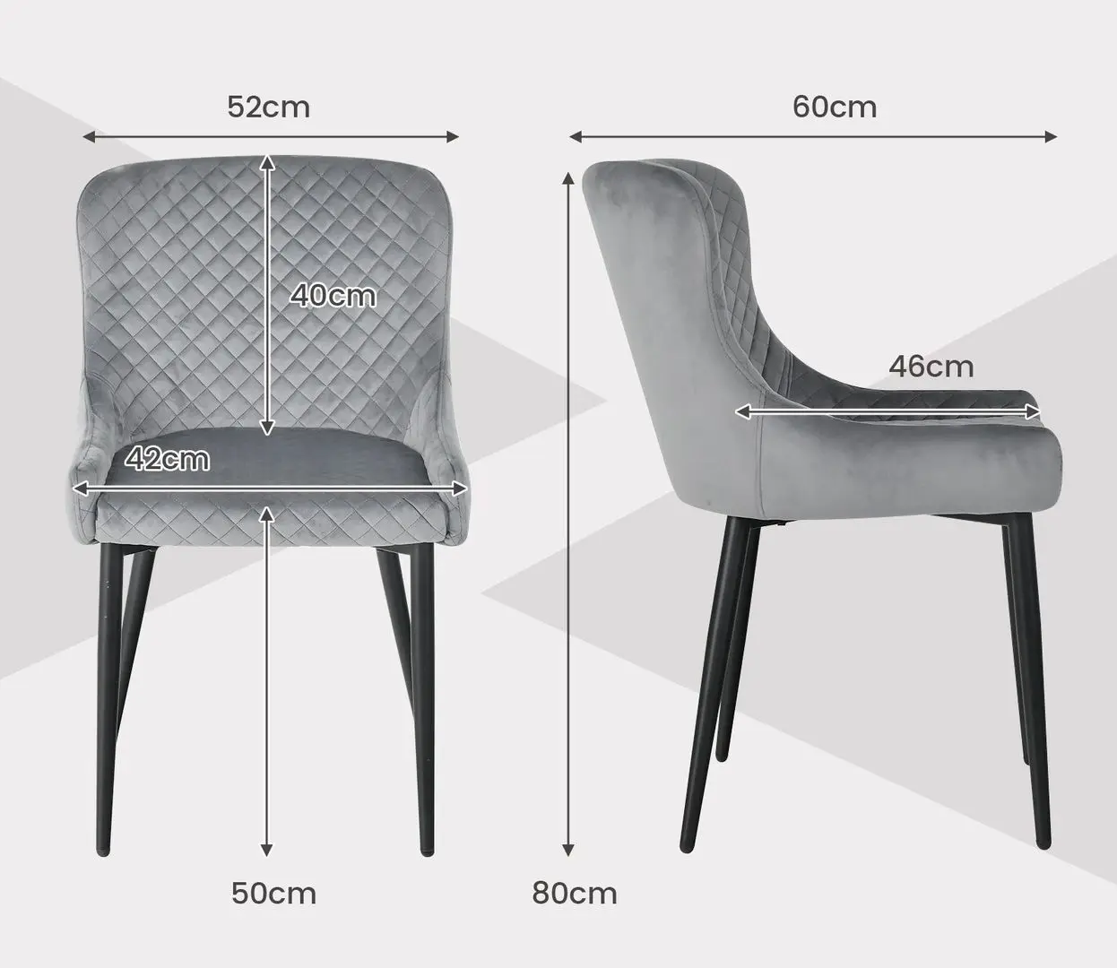 Набор стульев Costway JV10847GR-2 (Grey)