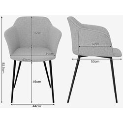 Set scaune Costway JV11029WH-2 (Light Grey) Thumb