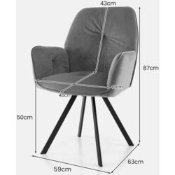 Набор стульев Costway JV11165GR-2 (Grey) Thumb