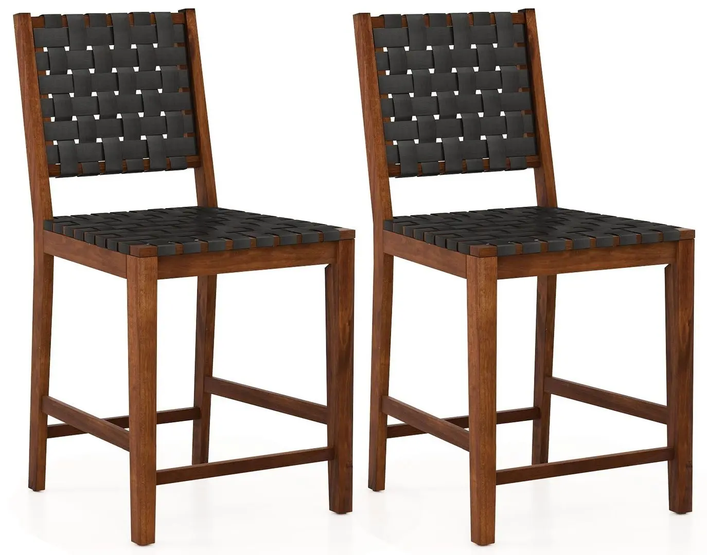Set de scaune Costway JV11216DK (Black/Brown)