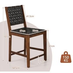 Set de scaune Costway JV11216DK (Black/Brown) Thumb