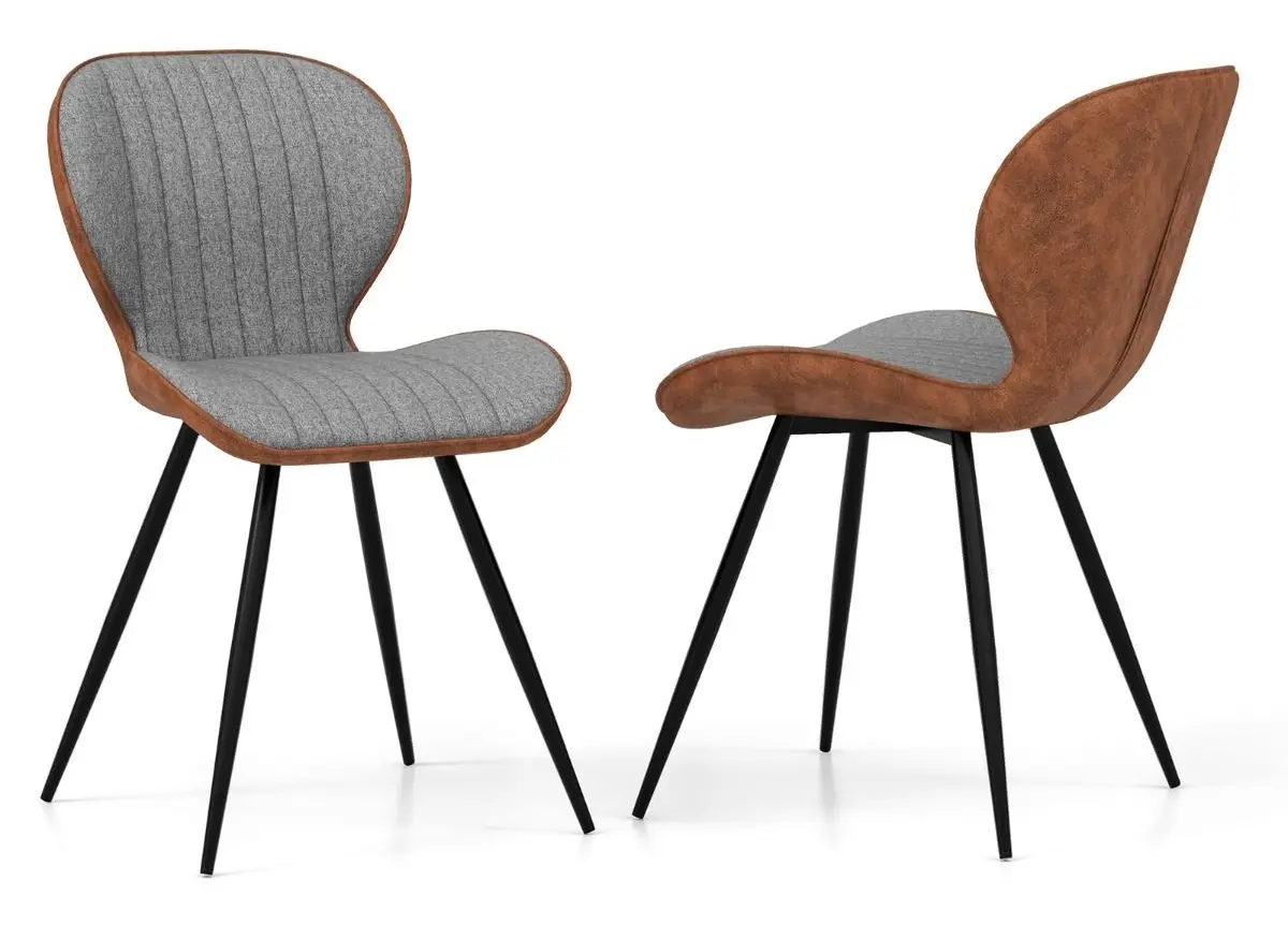 Set scaune Costway JV11538GR-2 (Grey/Brown)