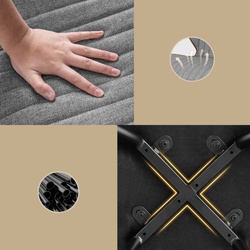 Set scaune Costway JV11538GR-2 (Grey/Brown) Thumb