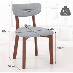 Set scaune Costway JV11608GR (Grey/Walnut) Thumb