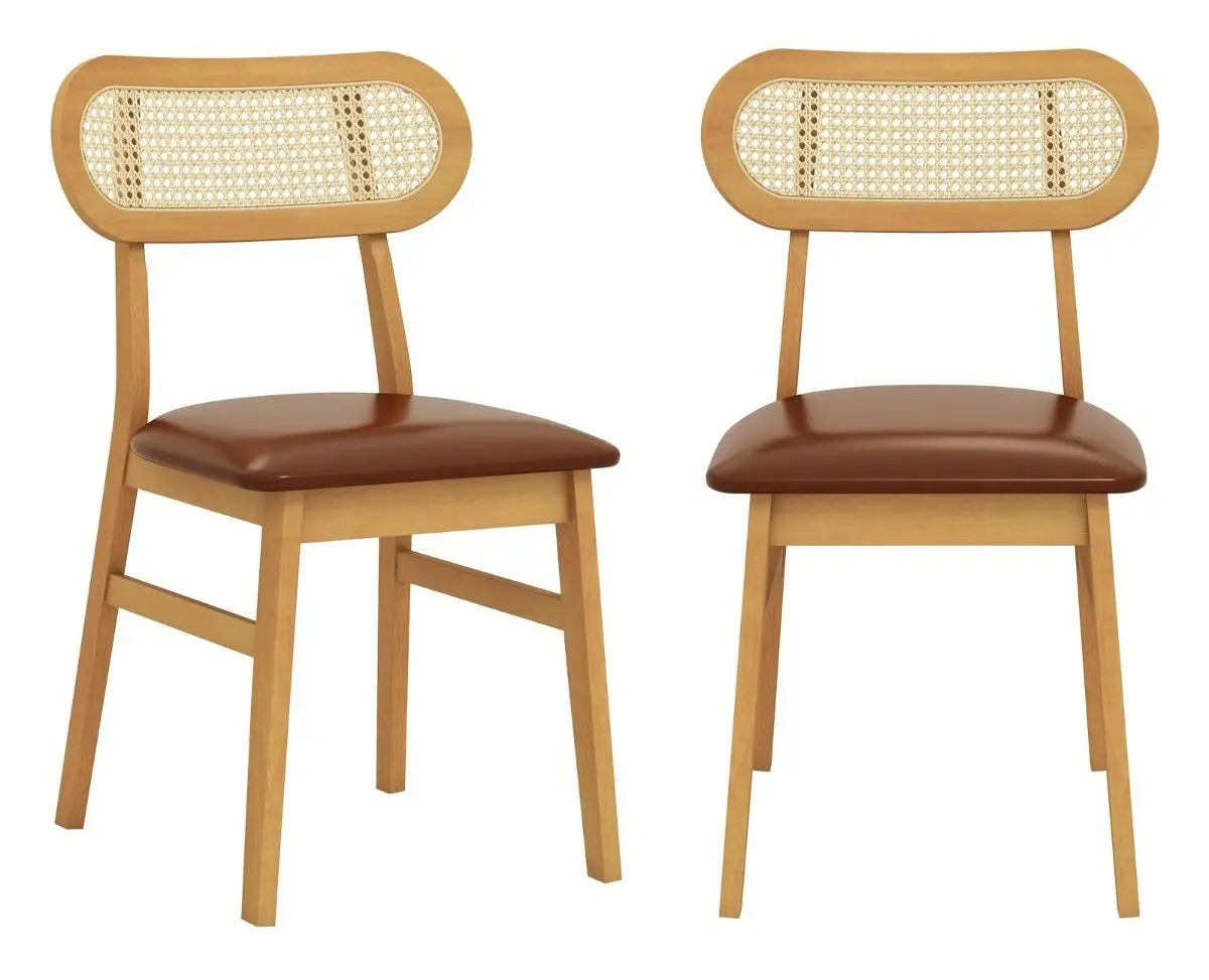 Set scaune Costway JV11675OK (Natural/Brown) - 2