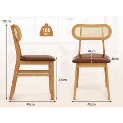 Set scaune Costway JV11675OK (Natural/Brown) Thumb