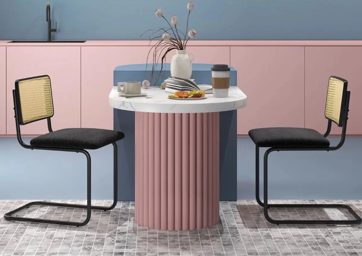 Набор стульев Costway KC55390DK-2 (Black/Yellow) - 3