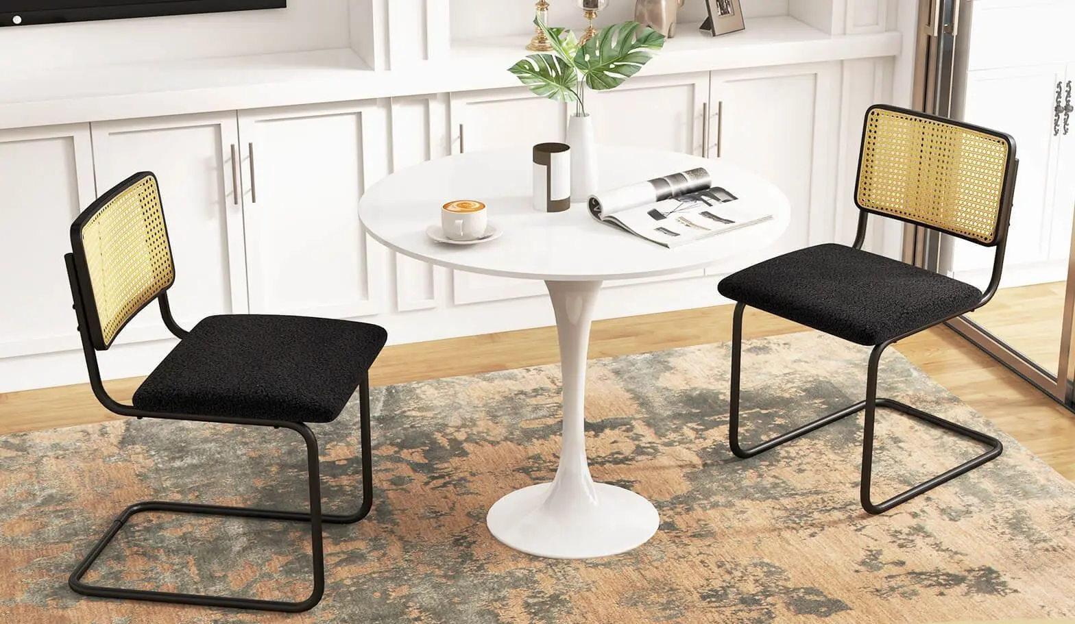 Набор стульев Costway KC55390DK-2 (Black/Yellow)