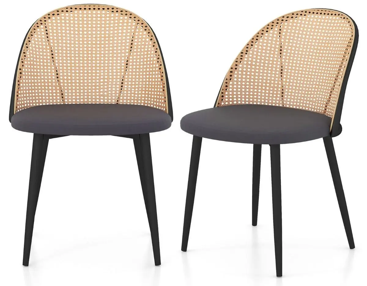 Set scaune Costway KC57104GR-2 (Grey/Natural)