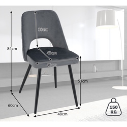 Набор стульев Costway KC57224GR-2 (Grey) Thumb