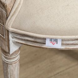 Set scaune Homcom 835-114V01 50x55x96 cm (White Cream/Antique Wood) Thumb