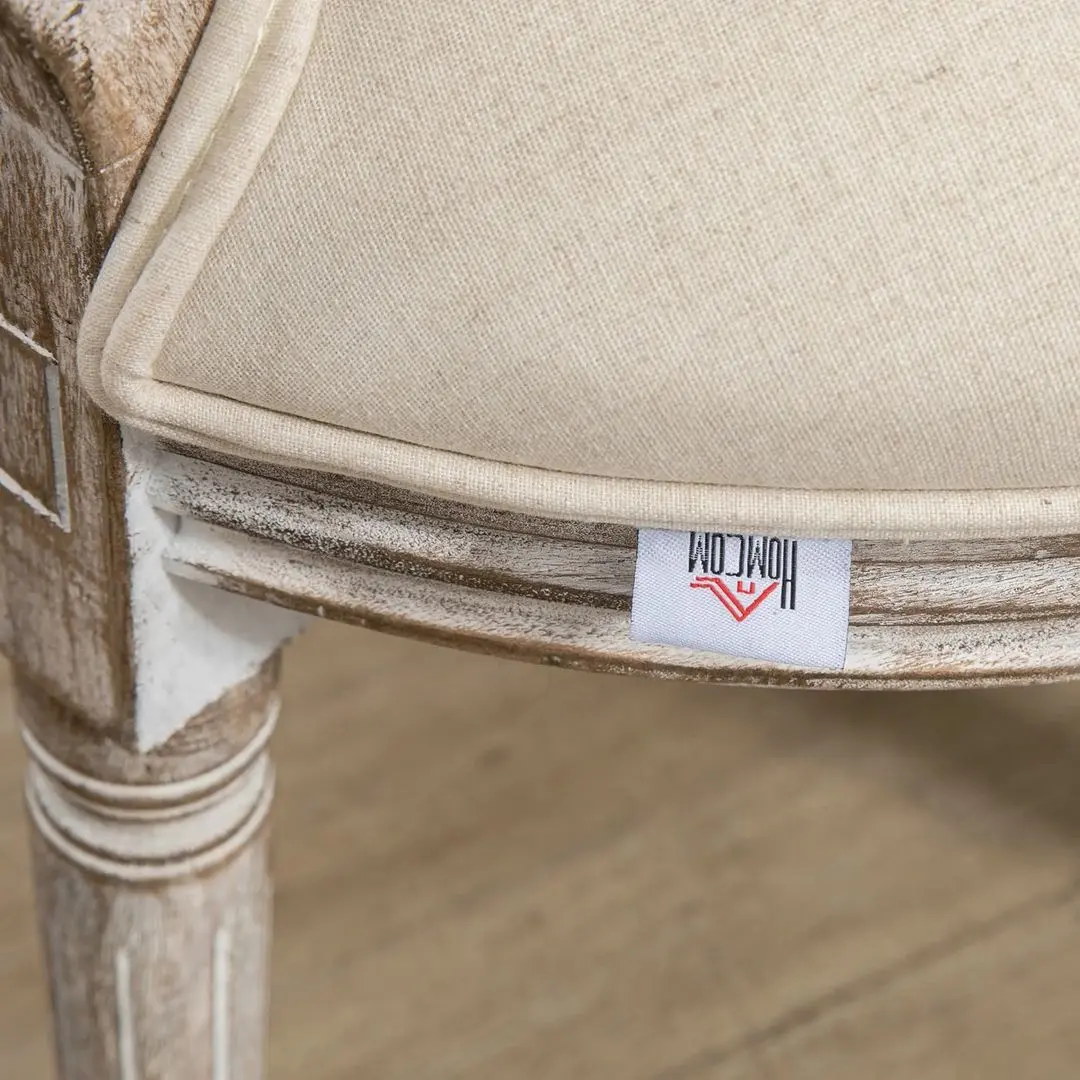 Set scaune Homcom 835-114V01 50x55x96 cm (White Cream/Antique Wood) - 8