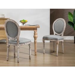 Set scaune Homcom 835-114V01GY 50x55x96 cm (Grey/Antique Wood) Thumb