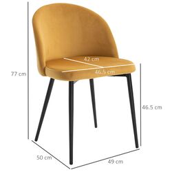 Набор стульев Homcom 835-139 49x50x77 (Yellow/Black) Thumb