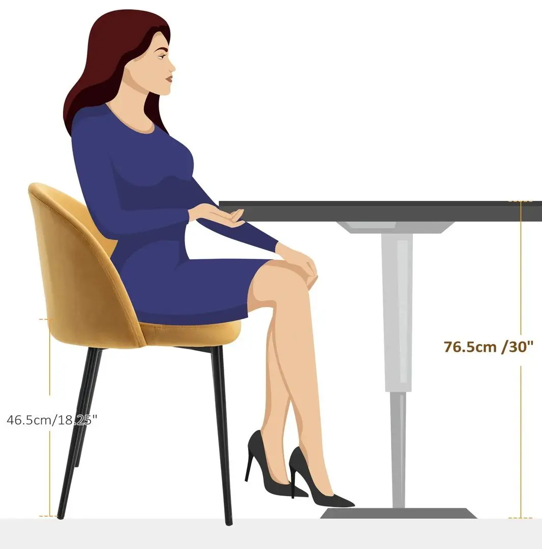 Набор стульев Homcom 835-139 49x50x77 (Yellow/Black) - 3