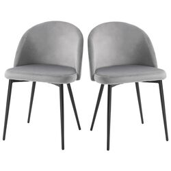 Набор стульев Homcom 835-139GY 49x50x77 cm (Grey/Black) Thumb