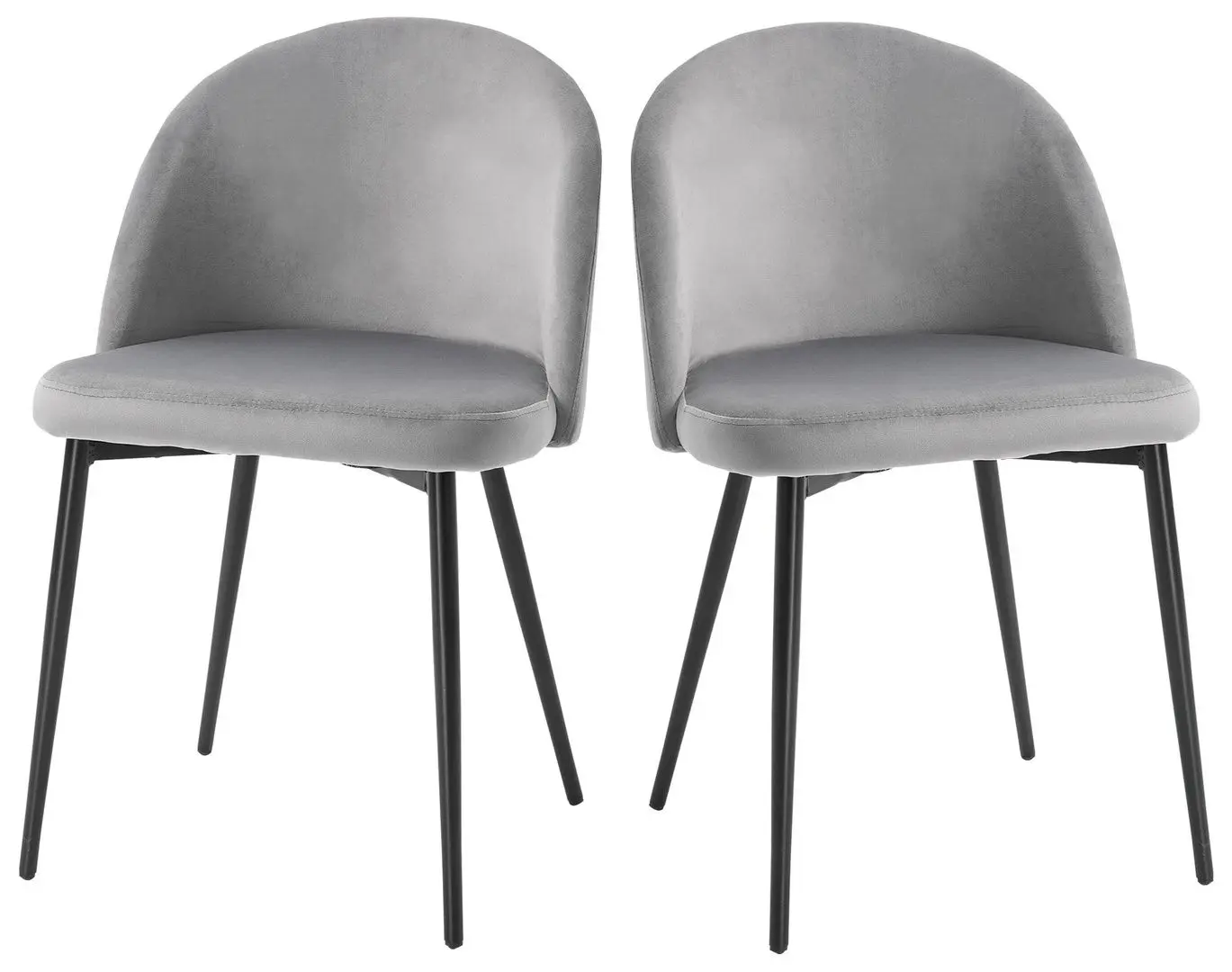 Набор стульев Homcom 835-139GY 49x50x77 cm (Grey/Black) - 2