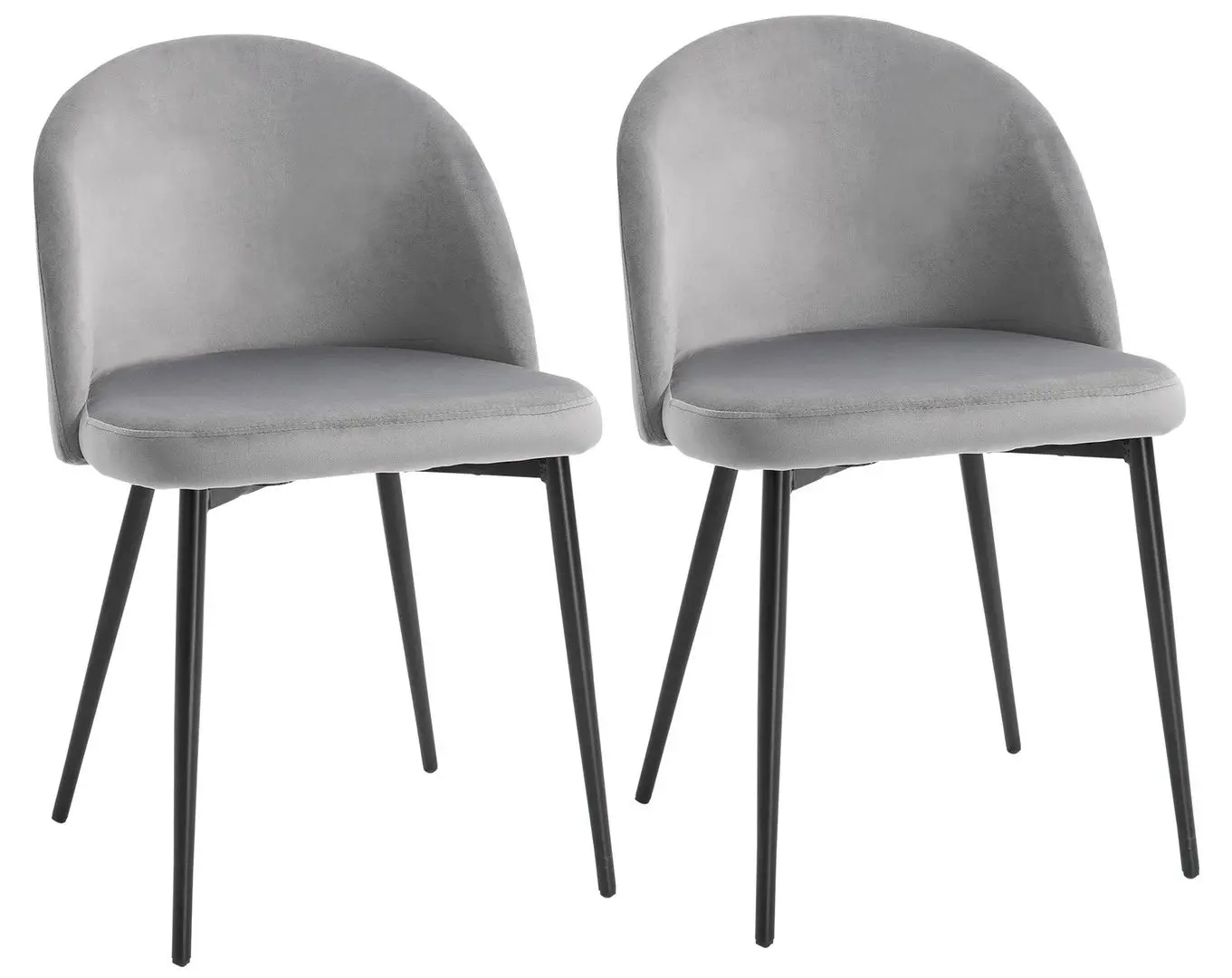 Набор стульев Homcom 835-139GY 49x50x77 cm (Grey/Black) - 3