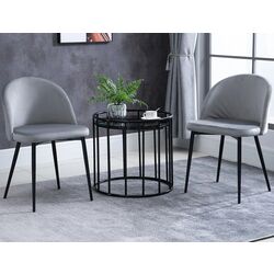 Набор стульев Homcom 835-139GY 49x50x77 cm (Grey/Black) Thumb