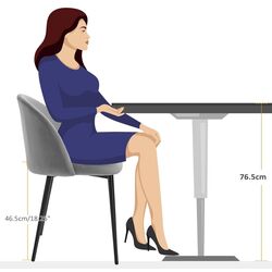 Набор стульев Homcom 835-139GY 49x50x77 cm (Grey/Black) Thumb