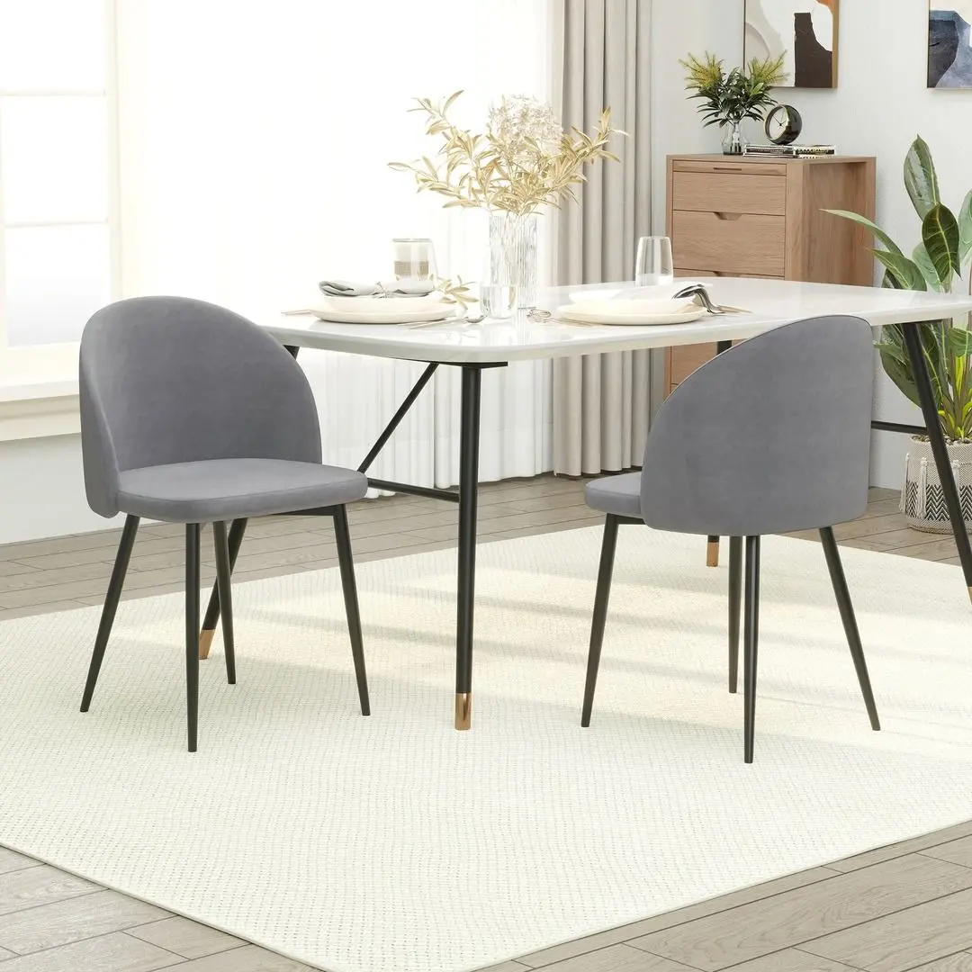 Набор стульев Homcom 835-139GY 49x50x77 cm (Grey/Black) - 8