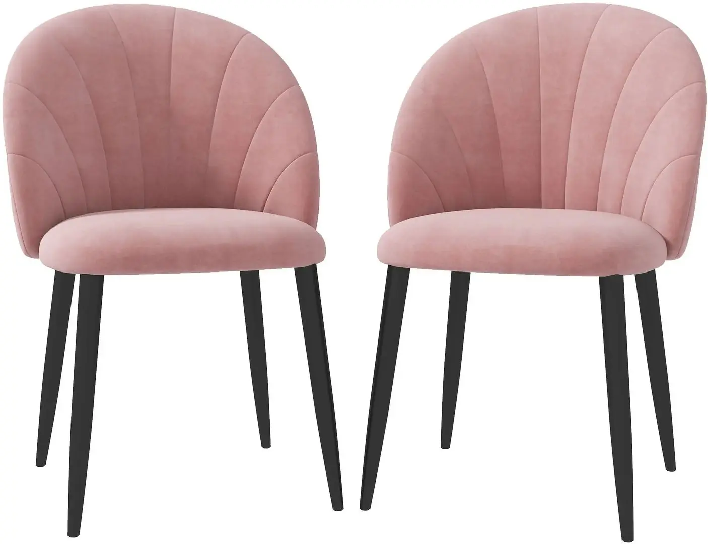 Набор стульев Homcom 835-253V00PK 52x4x79 cm (Pink/Black)