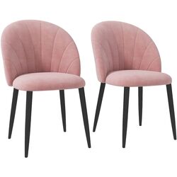 Набор стульев Homcom 835-253V00PK 52x4x79 cm (Pink/Black) Thumb