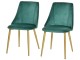 Set scaune Homcom 835-380 50x56x85 cm (Green/Gold)