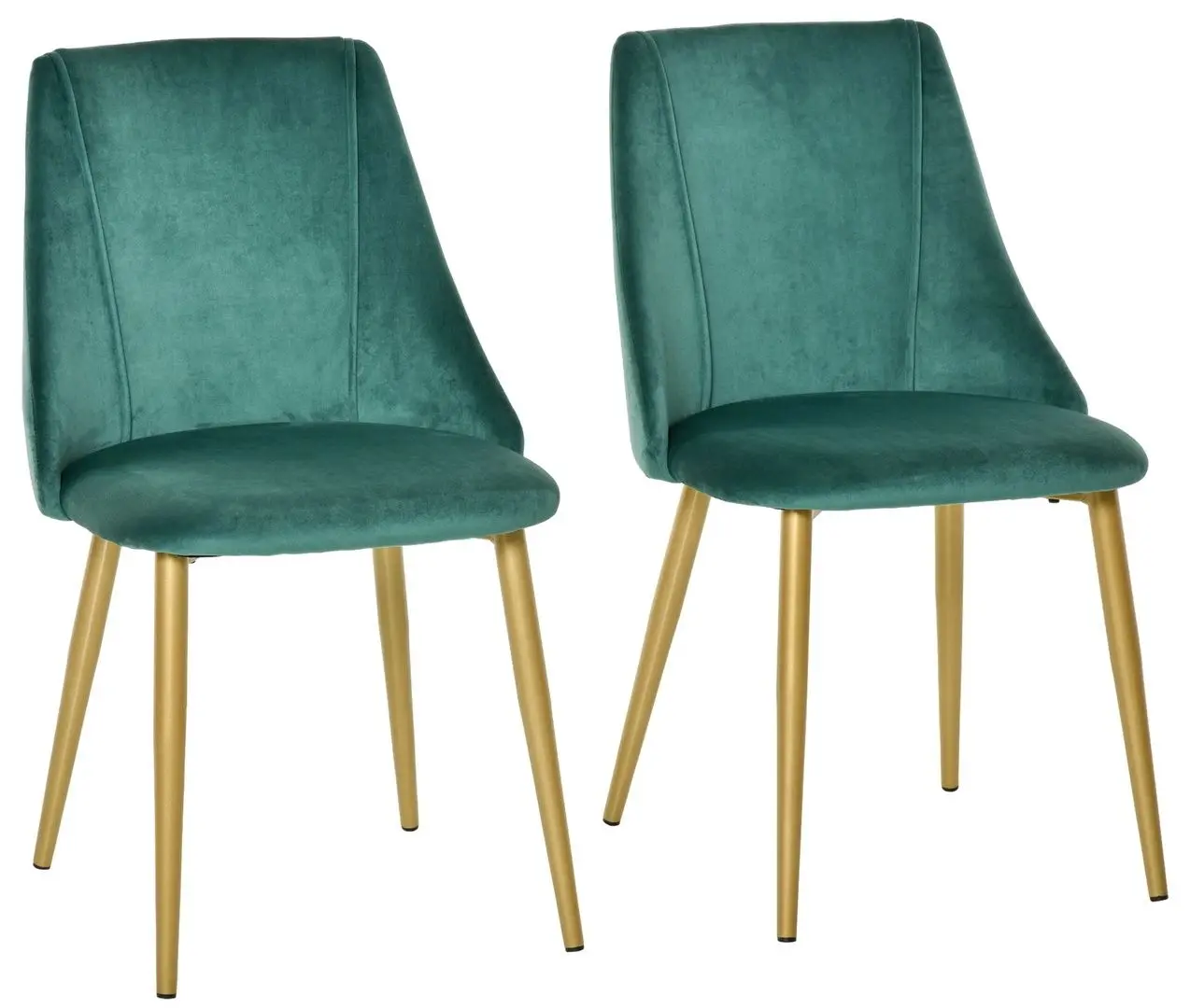 Набор стульев Homcom 835-380 50x56x85 cm (Green/Gold)