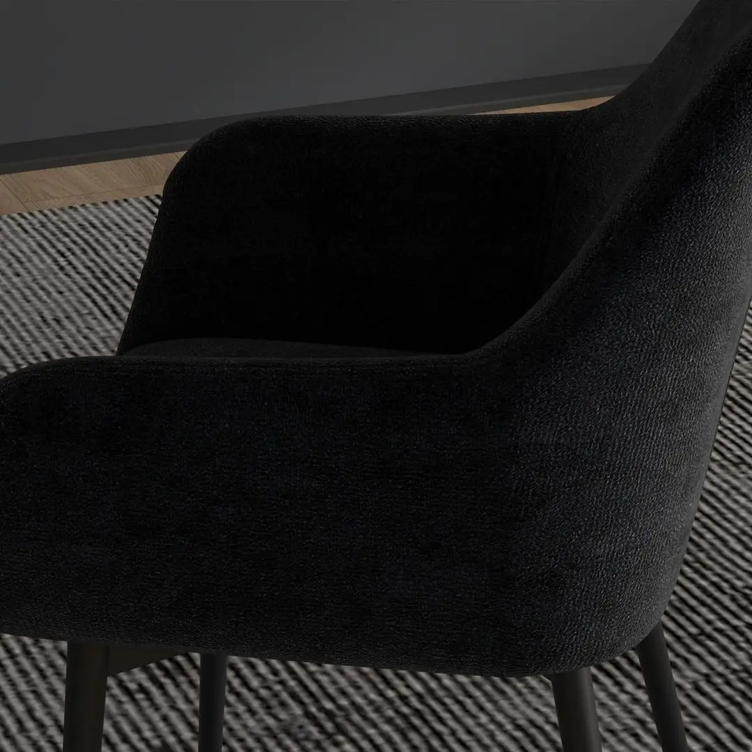 Set scaune Homcom 835-771V00BK 54x57x80 cm (Black) - 5