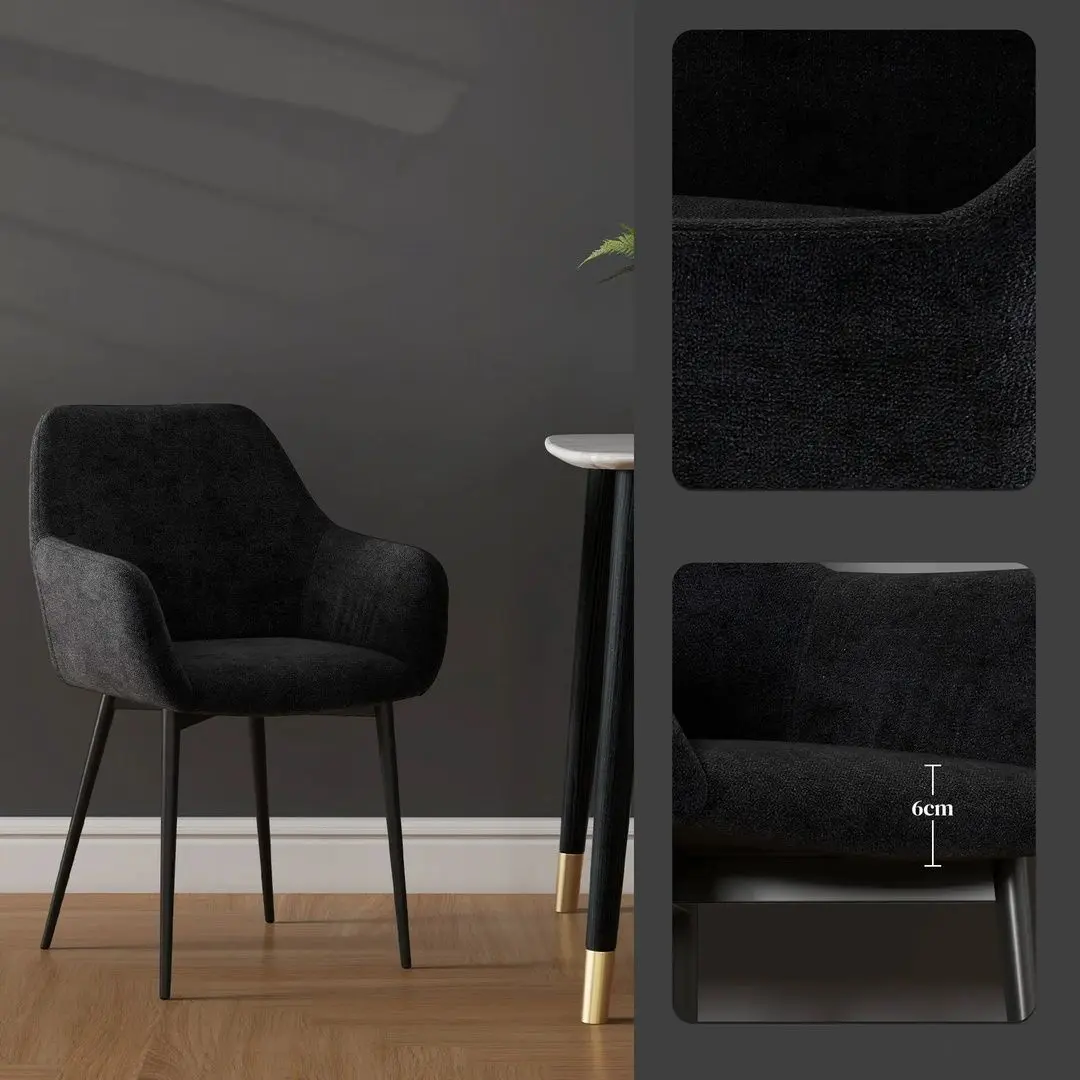 Set scaune Homcom 835-771V00BK 54x57x80 cm (Black) - 7