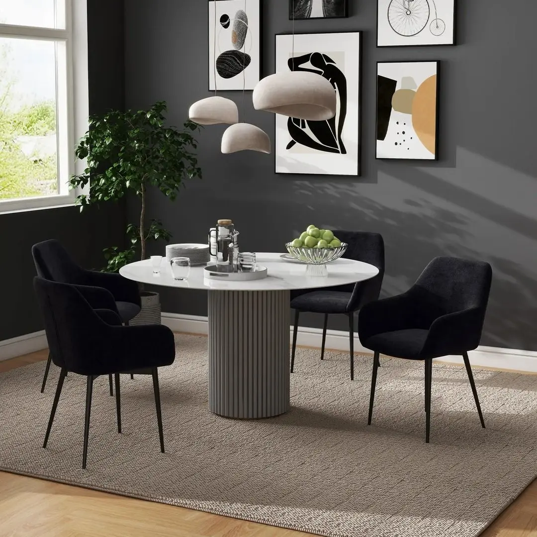 Set scaune Homcom 835-771V00BK 54x57x80 cm (Black) - 8