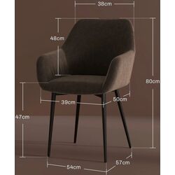 Набор стульев Homcom 835-771V00BN 54x57x80 cm (Brown/Black) Thumb