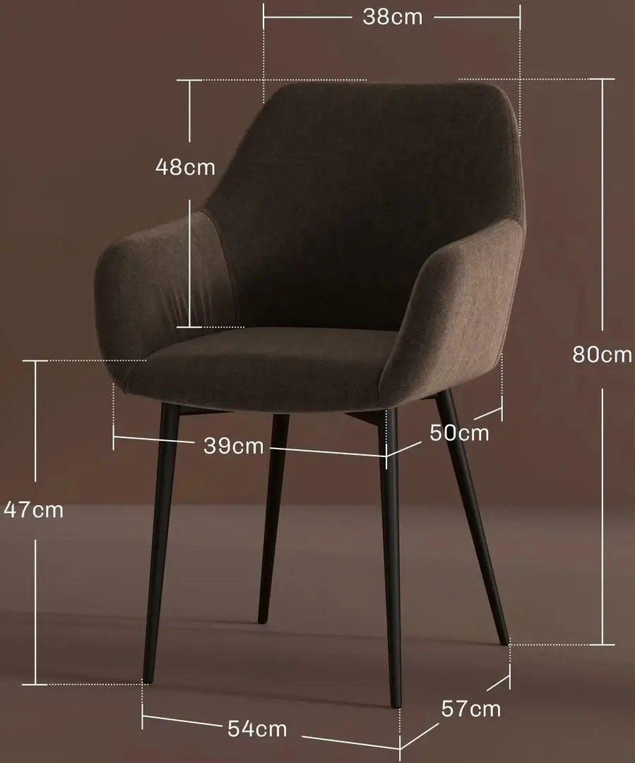 Набор стульев Homcom 835-771V00BN 54x57x80 cm (Brown/Black)