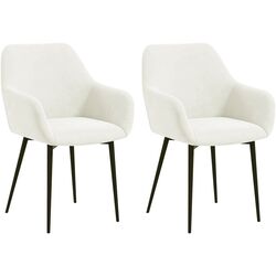 Set scaune Homcom 835-771V00CW 54x57x80 cm (White Cream/Black) Thumb