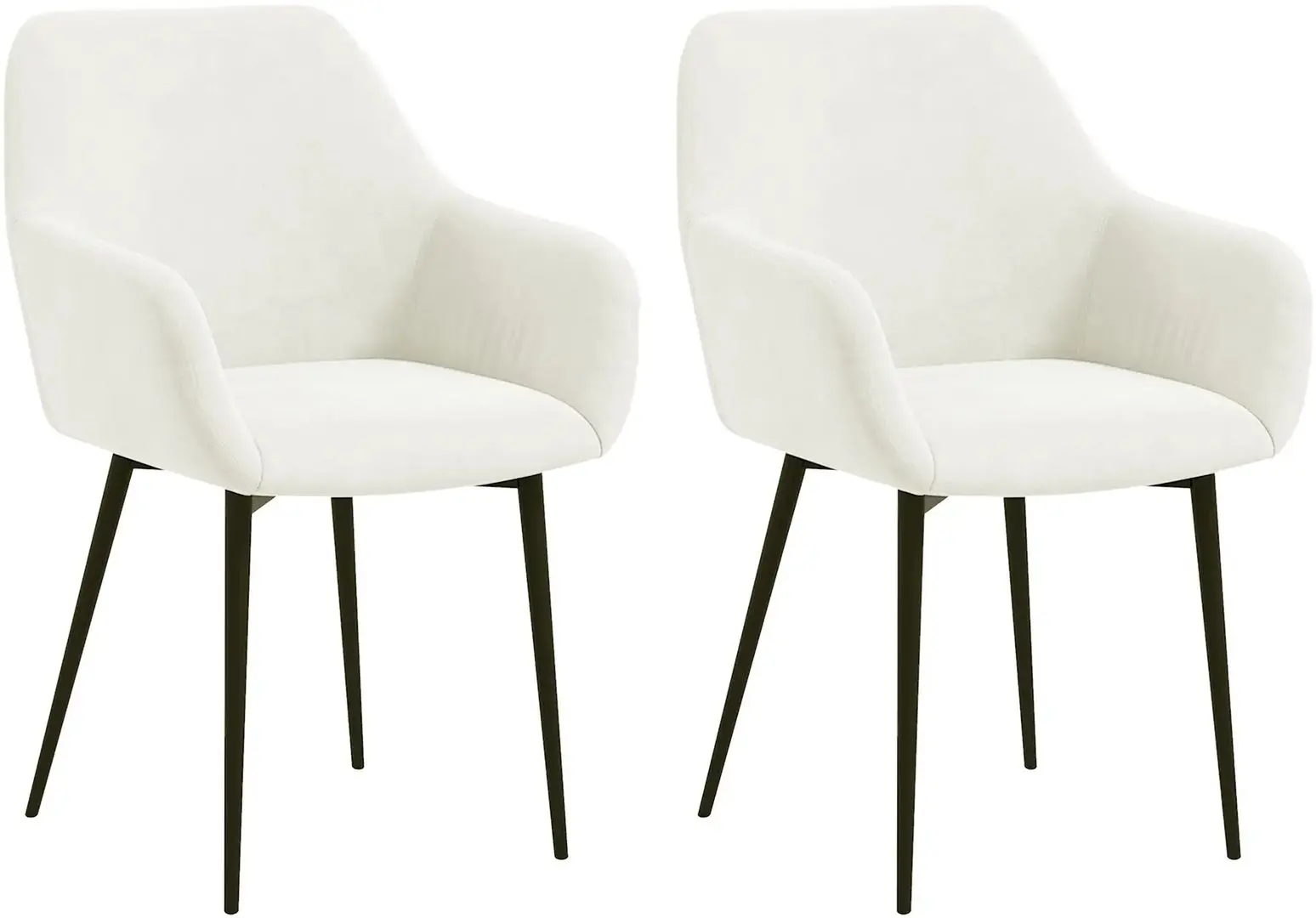 Set scaune Homcom 835-771V00CW 54x57x80 cm (White Cream/Black)