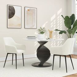 Set scaune Homcom 835-771V00CW 54x57x80 cm (White Cream/Black) Thumb