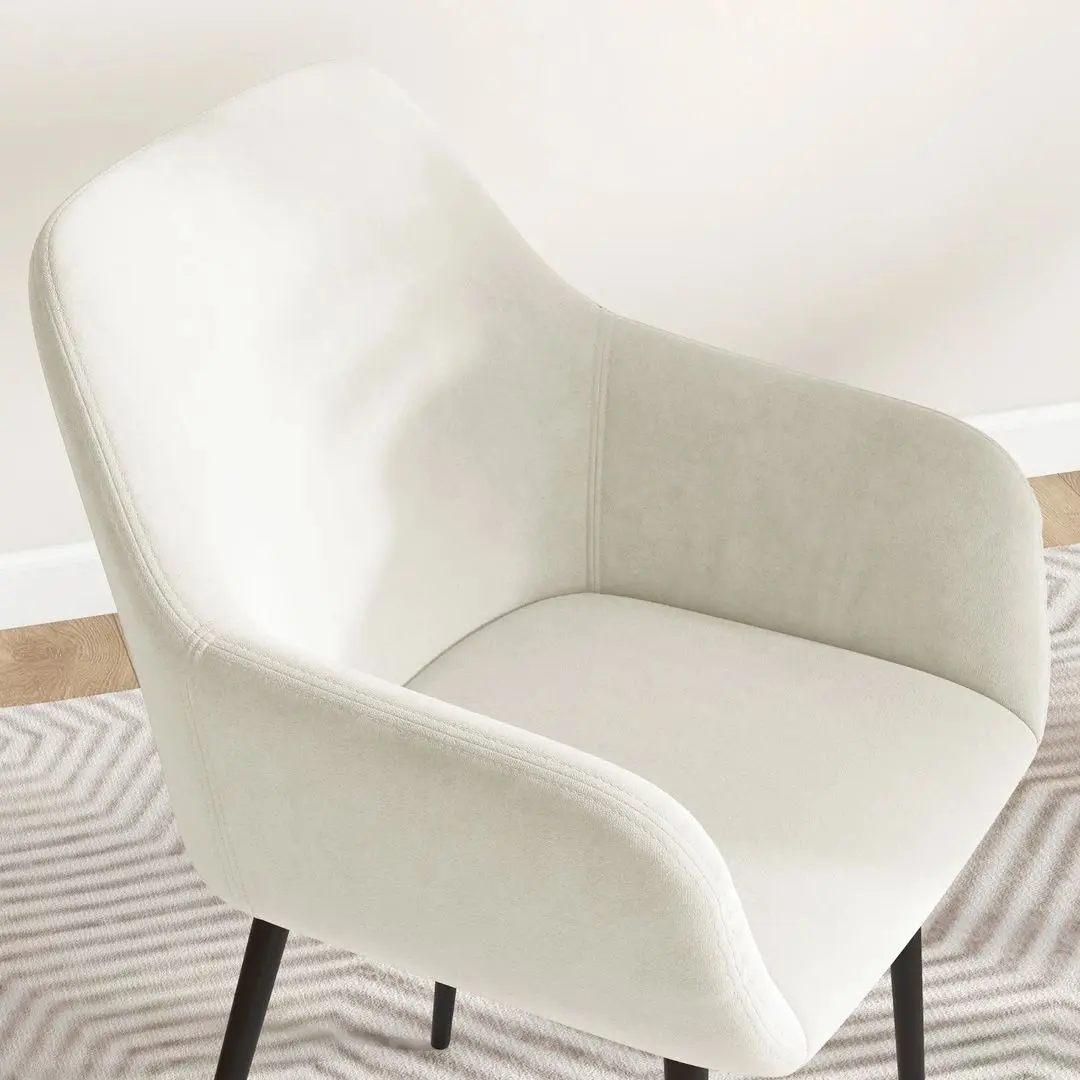 Set scaune Homcom 835-771V00CW 54x57x80 cm (White Cream/Black)