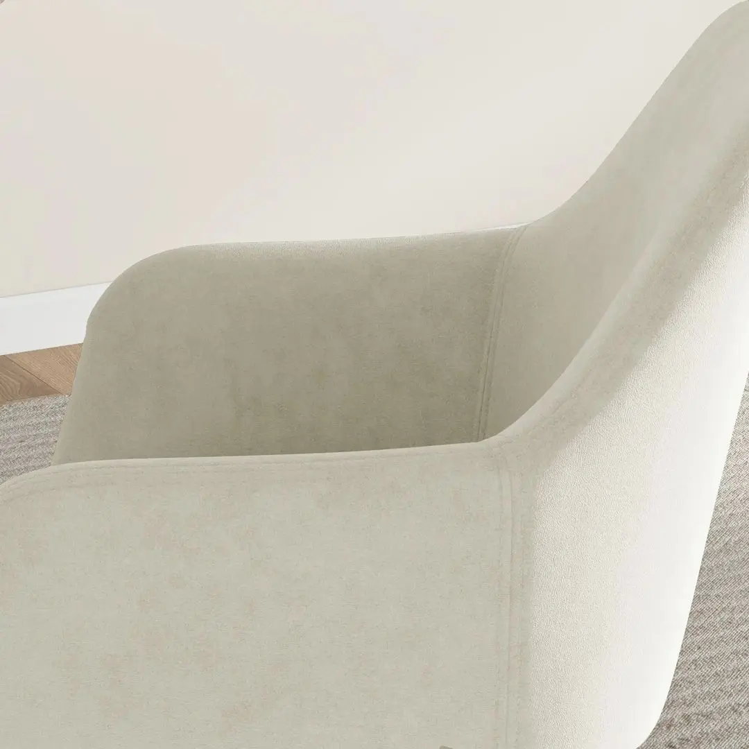 Set scaune Homcom 835-771V00CW 54x57x80 cm (White Cream/Black)