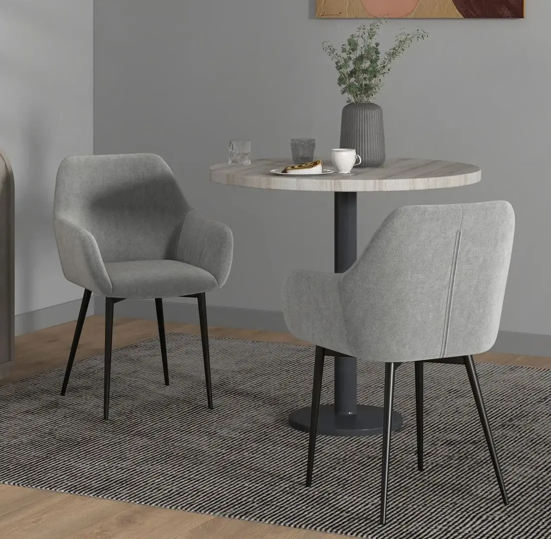 Набор стульев Homcom 835-771V01CG 54x57x80 cm (Dark Grey/Black) - 8