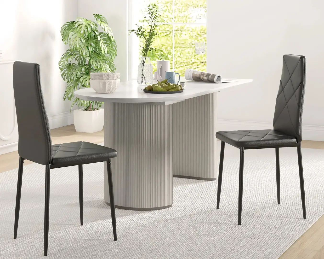 Set scaune Homcom 835-835V01BK 41x50x97cm (Black)