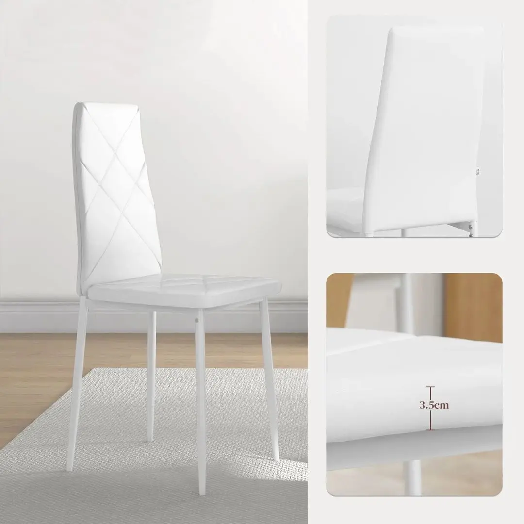 Набор стульев Homcom 835-835V01WT 41x50x97cm (White) - 7