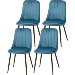 Набор стульев Homcom 835-922V00DB 47x55x86 cm (Blue) Thumb