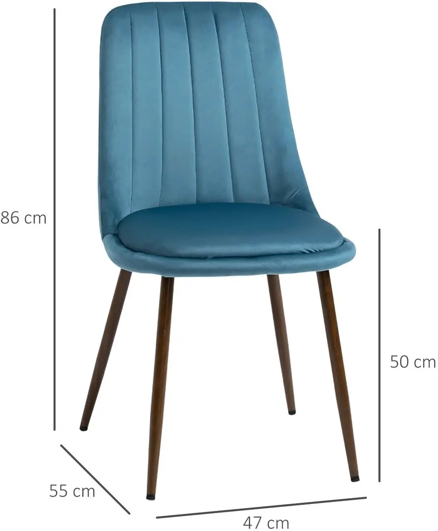 Набор стульев Homcom 835-922V00DB 47x55x86 cm (Blue)