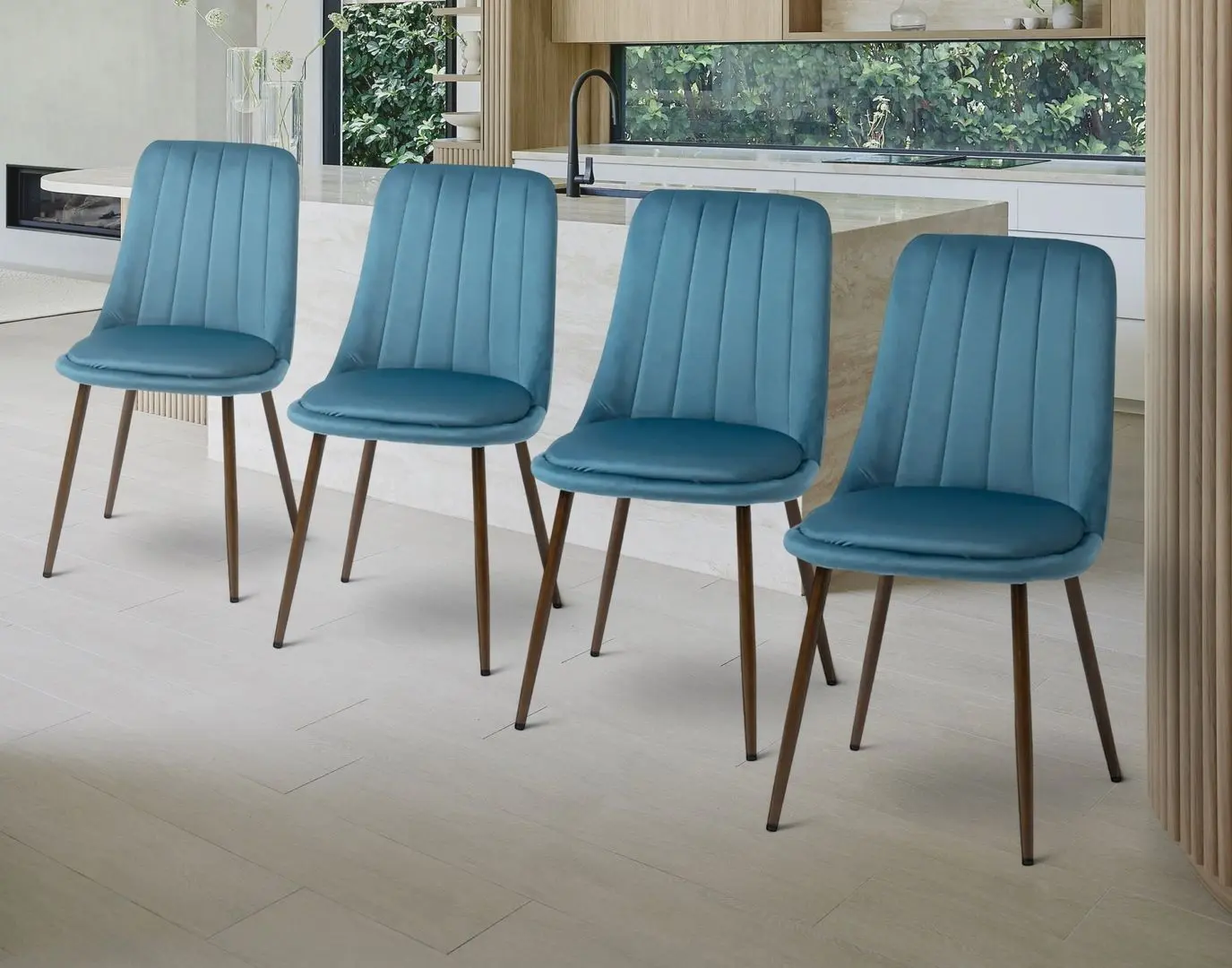 Набор стульев Homcom 835-922V00DB 47x55x86 cm (Blue)