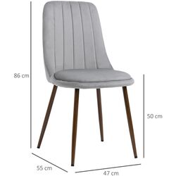 Набор стульев Homcom 835-922V00GY 47x55x86 cm (Grey) Thumb