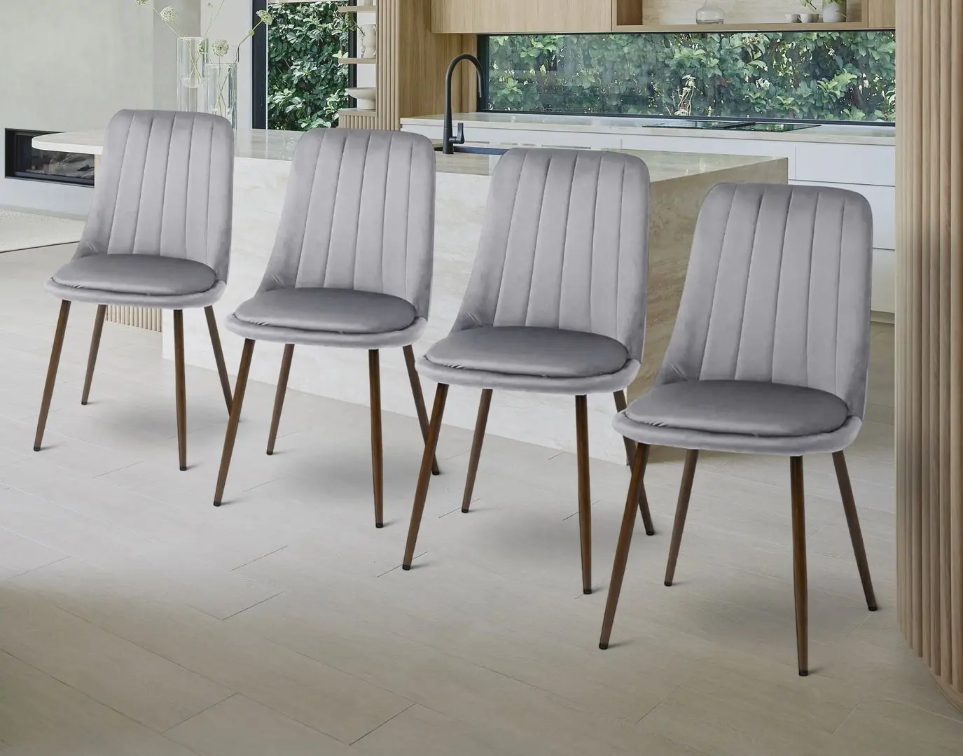 Набор стульев Homcom 835-922V00GY 47x55x86 cm (Grey)