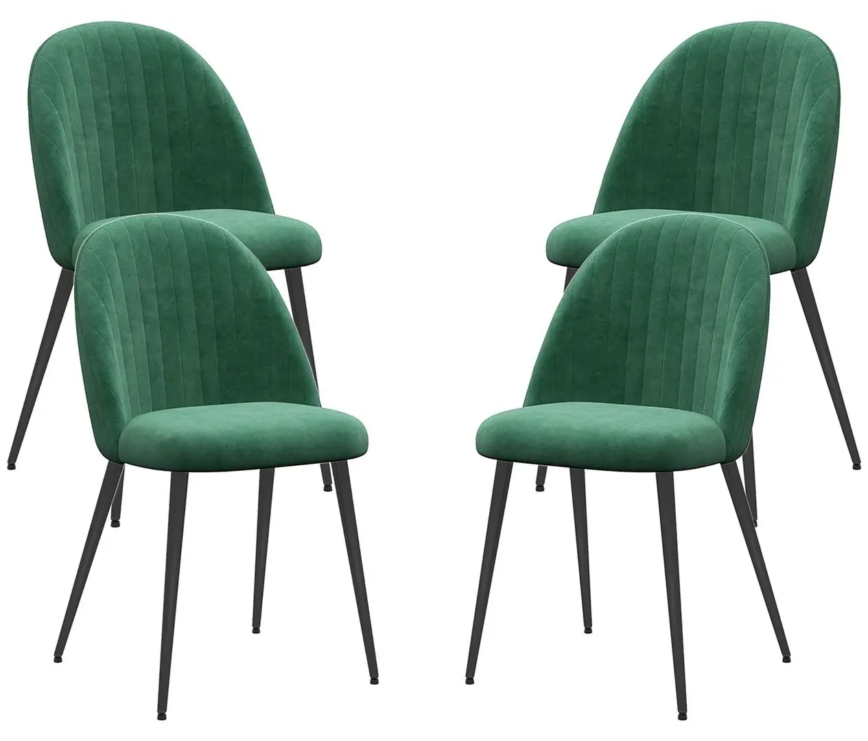 Набор стульев Homcom 83A-127V00GN 4pcs (Green/Black)